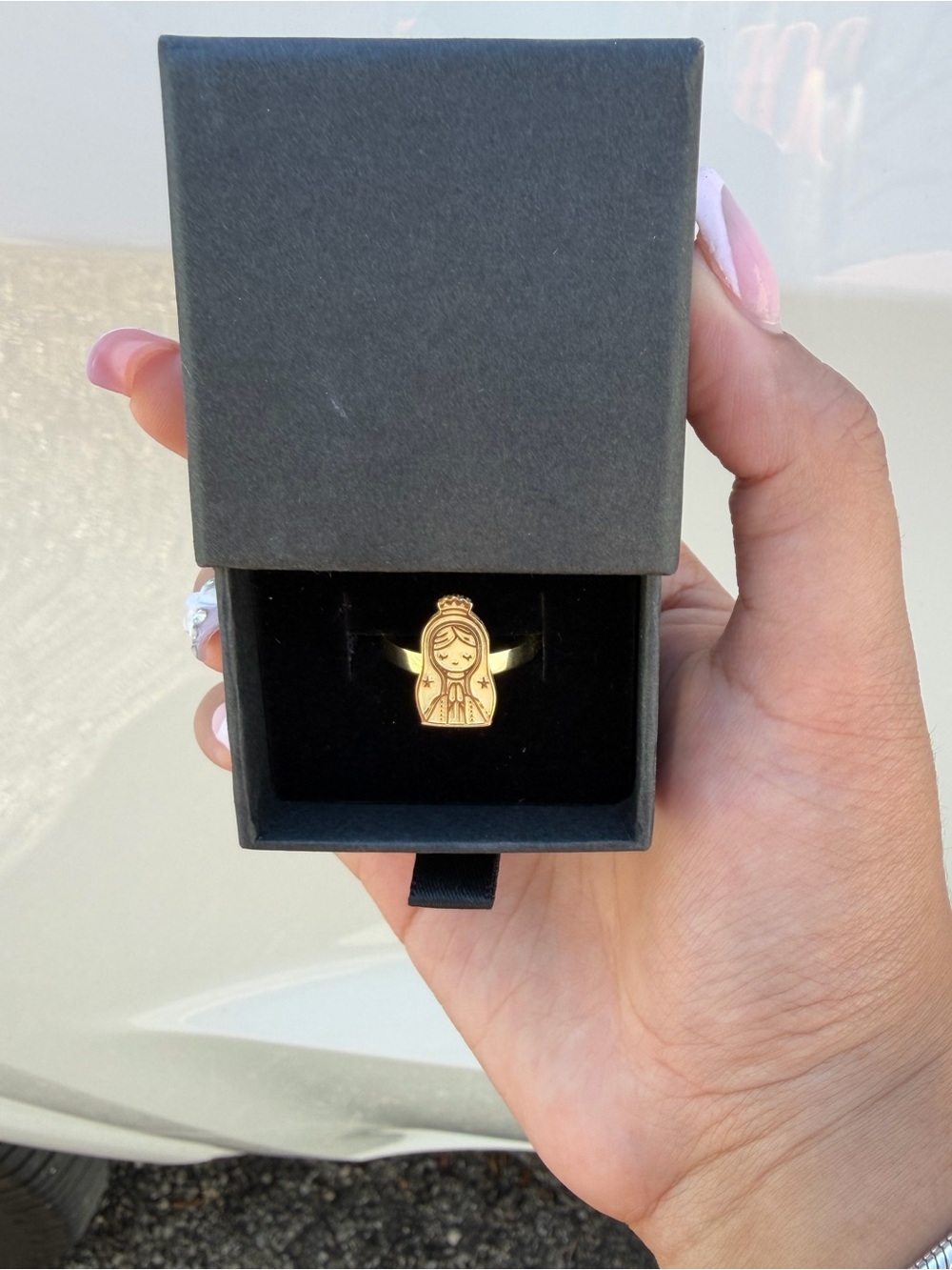 18k Gold Plated Virgin Mary Ring (Stainless Steel)